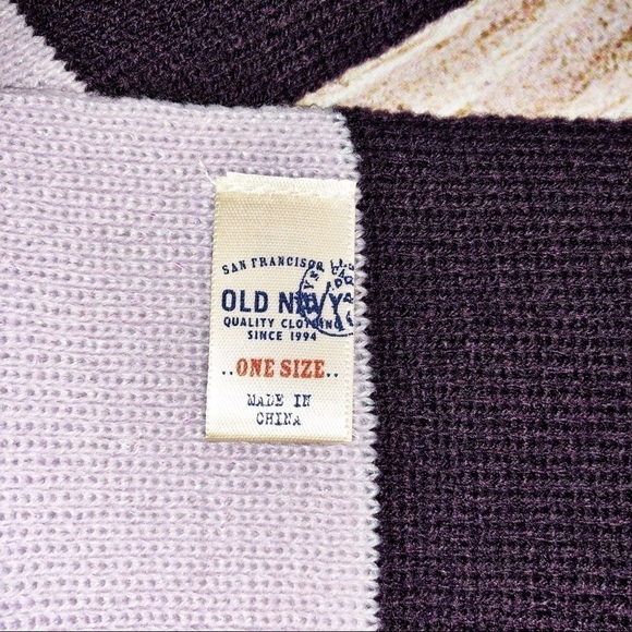 Old Navy Striped Purple Scarf 76” - Picture 5 of 6